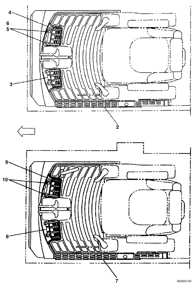 Схема запчастей Case CX130 - (09-12) - MAT, FLOOR - OPERATORS COMPARTMENT (09) - CHASSIS