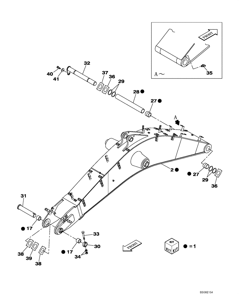 Схема запчастей Case CX800 - (09-100-00[01]) - MONOBLOCK BOOM (7.25 M) (09) - CHASSIS