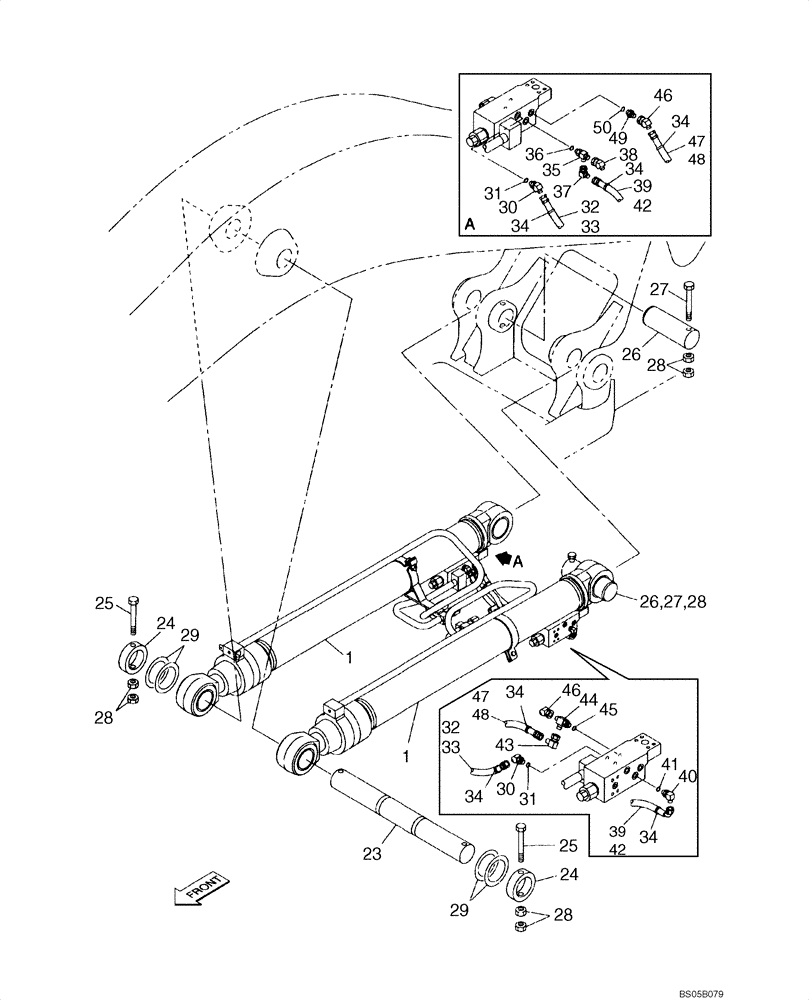 Схема запчастей Case CX225SR - (08-14) - HYDRAULICS - BOOM CYLINDER, MODELS WITH LOAD HOLD (08) - HYDRAULICS
