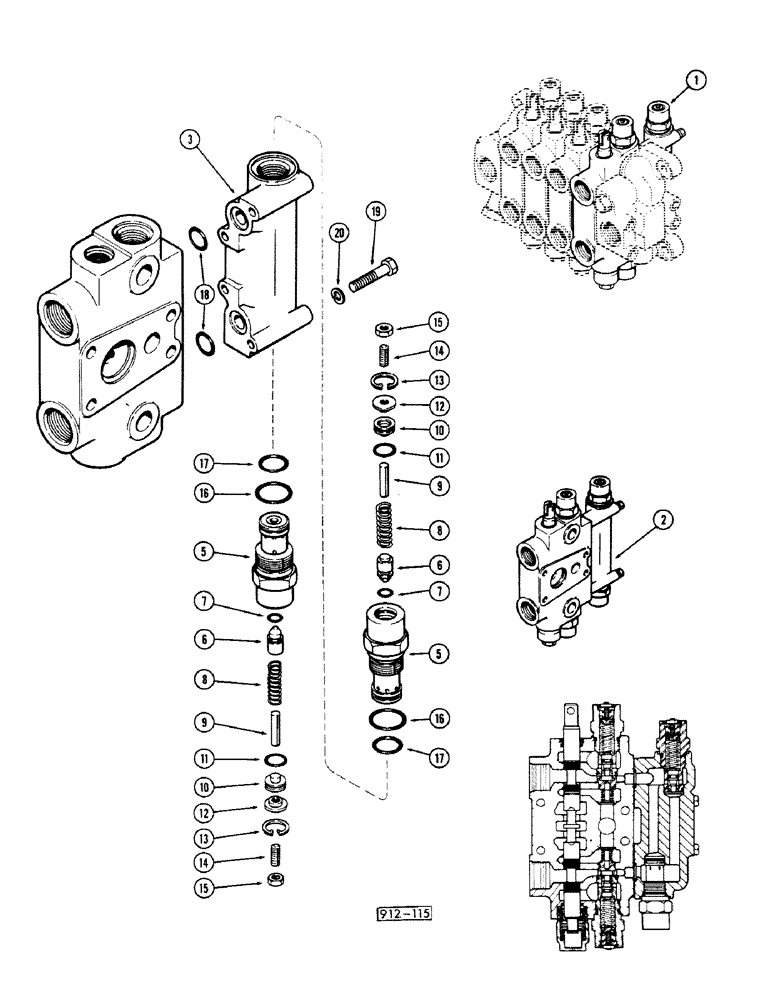 Схема запчастей Case 35 - (192) - SECONDARY VALVE G33094 