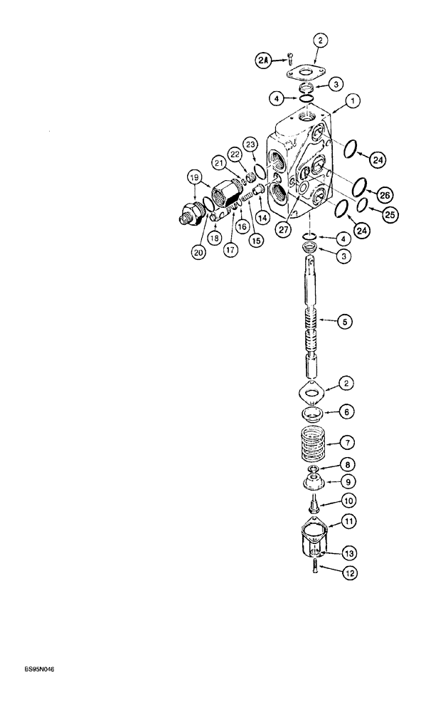Схема запчастей Case 760 - (08-164) - PLOW CONTROL VALVE - H672781 (35) - HYDRAULIC SYSTEMS