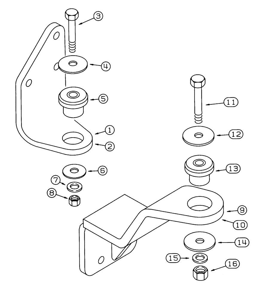 Схема запчастей Case 460 - (2-10) - ENGINE MOUNTING (02) - ENGINE