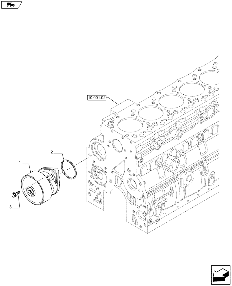 Схема запчастей Case F4HFA613A E002 - (10.402.02) - WATER PUMP & RELATED PARTS (2852293) (10) - ENGINE