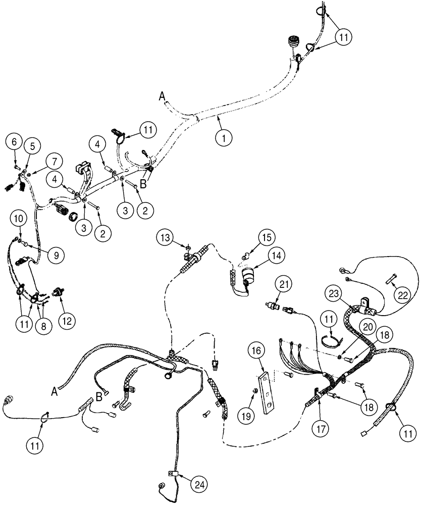 Схема запчастей Case 921C - (04-16) - HARNESS, REAR (04) - ELECTRICAL SYSTEMS