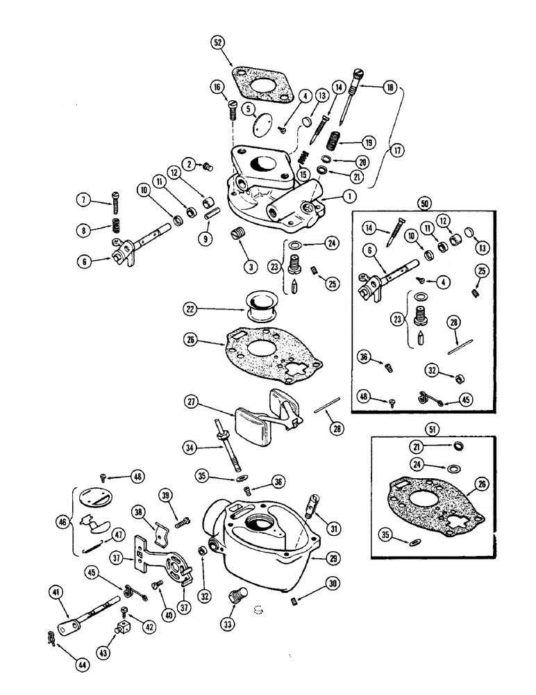 Схема запчастей Case W5 - (038) - G11190 CARBURETOR (03) - FUEL SYSTEM