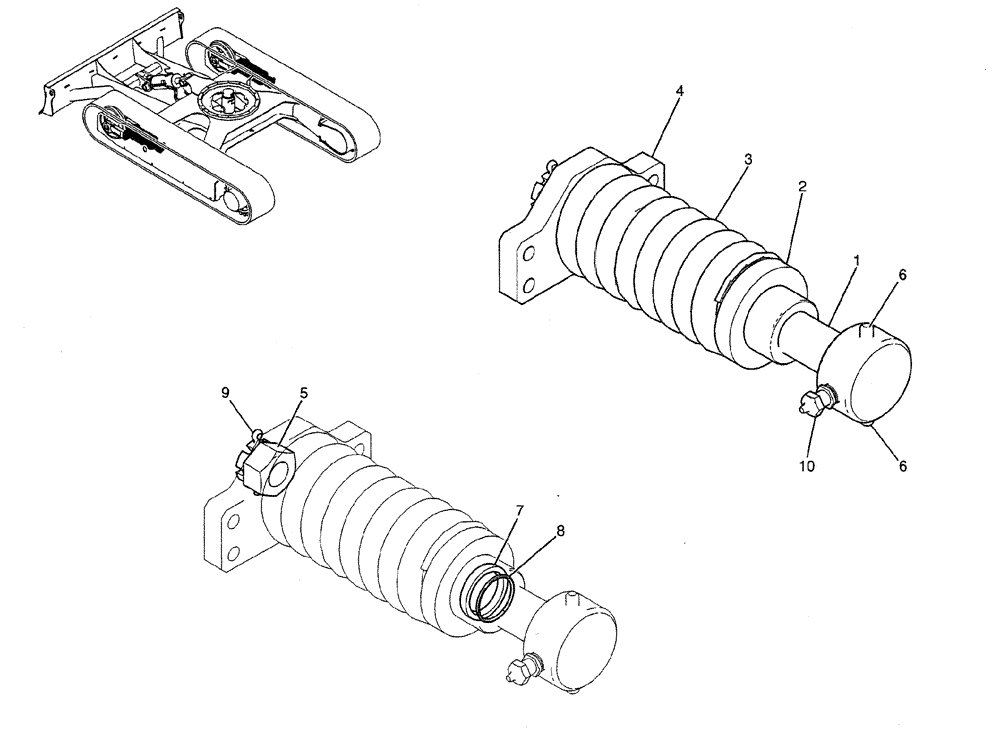 Схема запчастей Case CX27B PV13 - (02-005) - IDLER ADJUST ASSY (04) - UNDERCARRIAGE