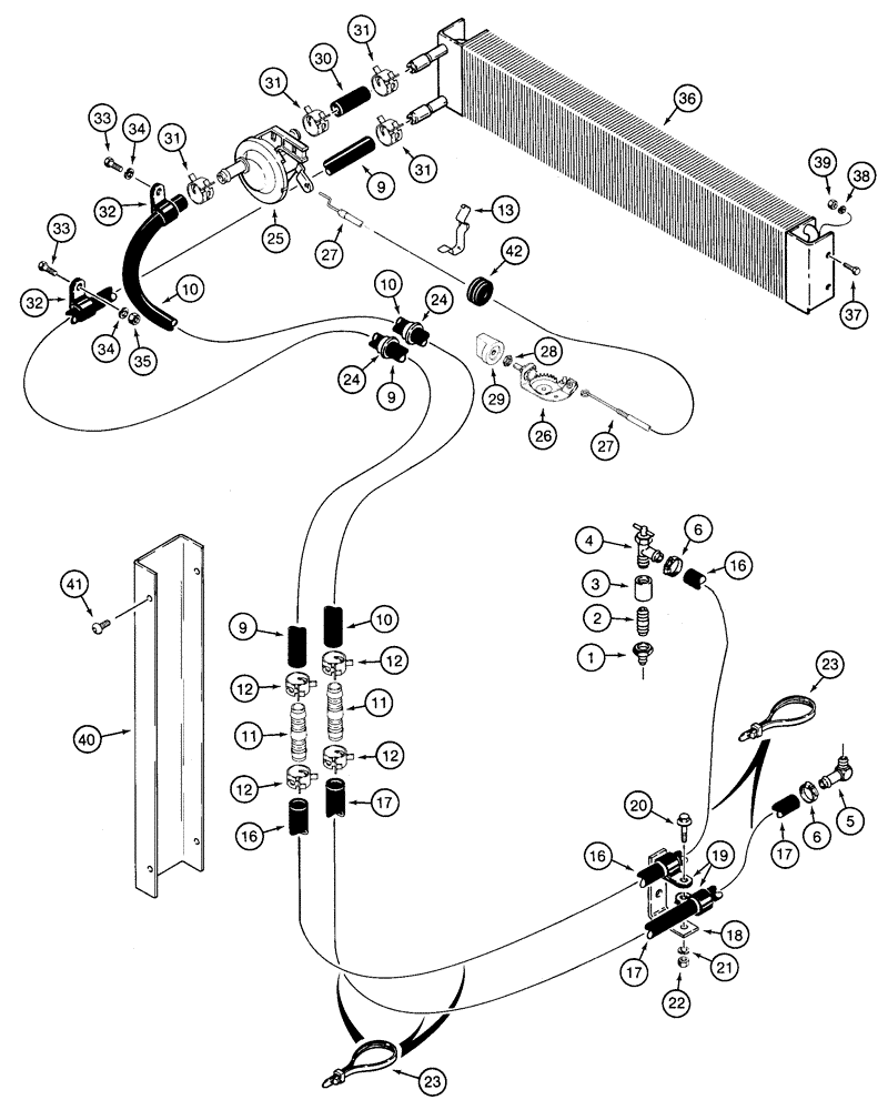 Схема запчастей Case 650H - (09-33) - HEATER SYSTEM (09) - CHASSIS