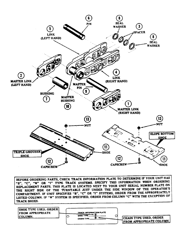 Схема запчастей Case 40YC - (016) - TRACKS, SHOES, LINKS AND PINS (04) - UNDERCARRIAGE