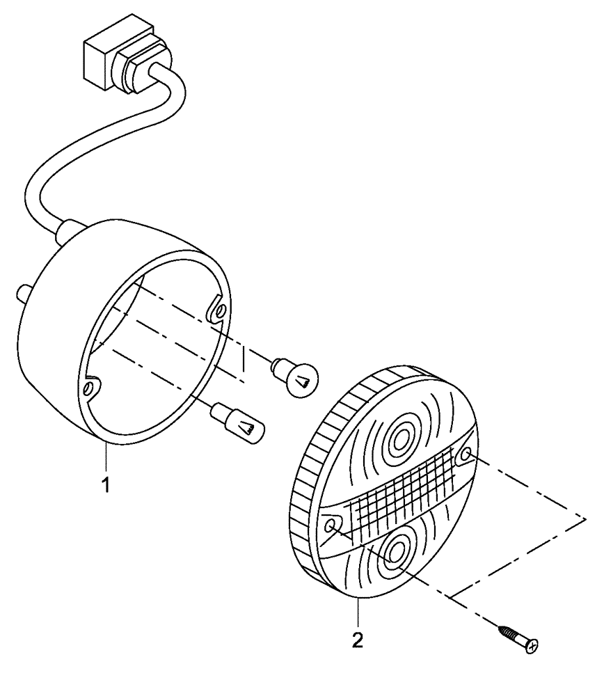 Схема запчастей Case 340 - (67C00000014[001]) - REAR LAMP (8900193803) (55) - ELECTRICAL SYSTEMS