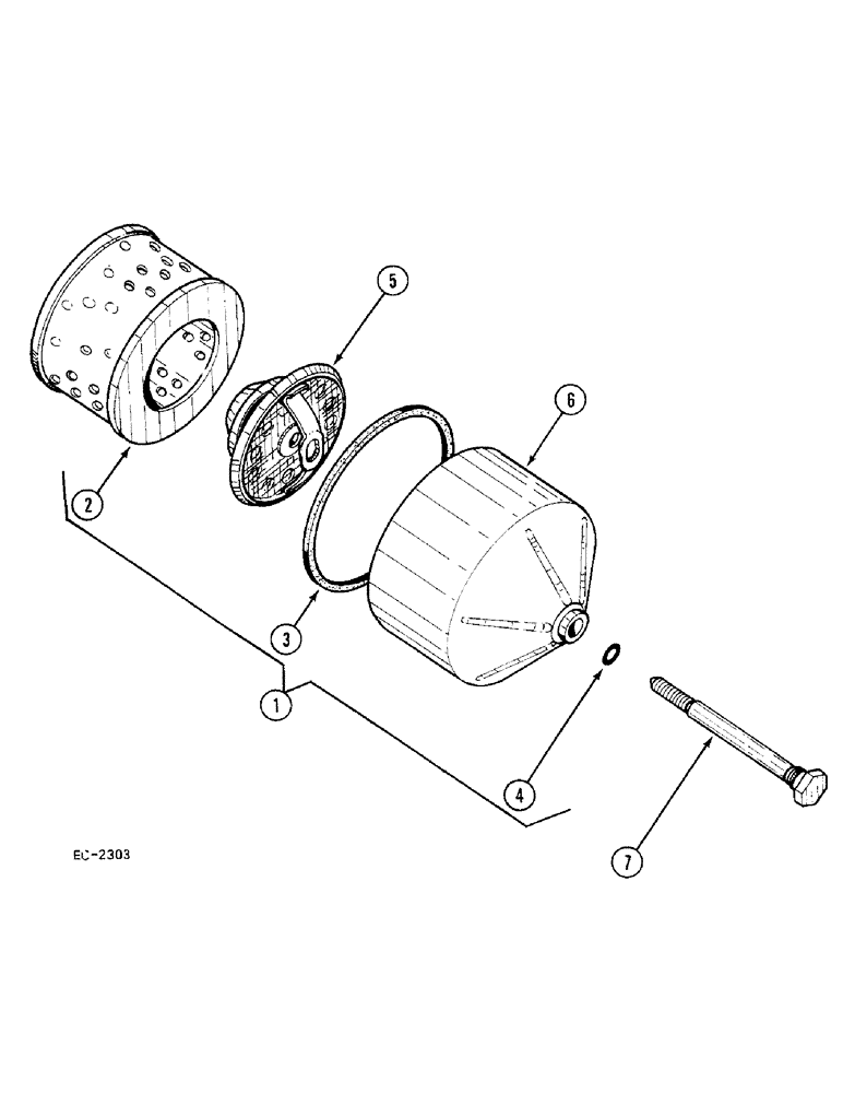 Схема запчастей Case 380B - (8-234) - OIL FILTER (08) - HYDRAULICS