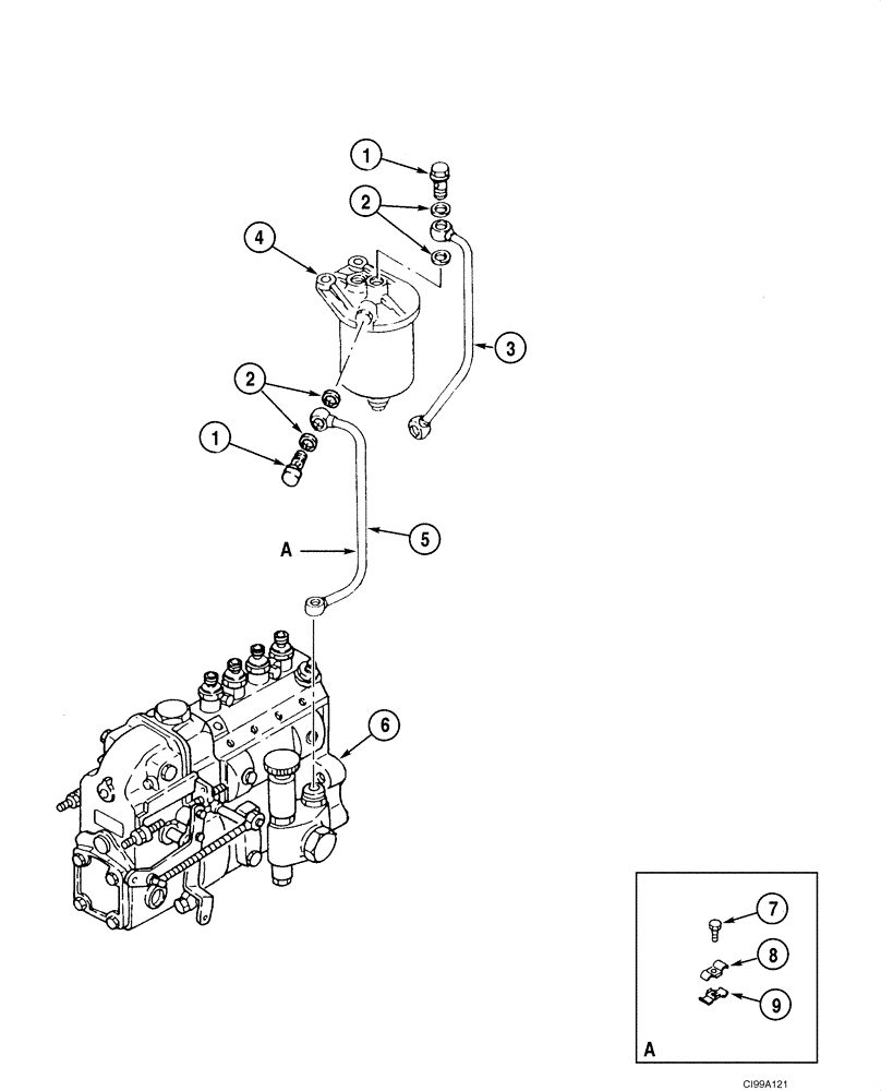 Схема запчастей Case CX135SR - (03-06) - PUMP - FUEL SYSTEM (03) - FUEL SYSTEM
