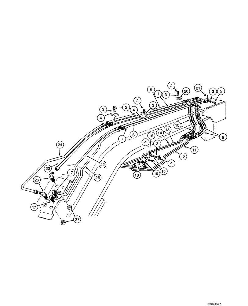 Схема запчастей Case 865 VHP - (08.07[00]) - BLADE HYDRAULIC CIRCUIT - SIDE SHIFT AND TILT (08) - HYDRAULICS