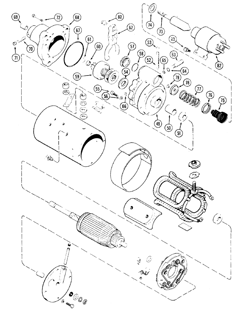 Схема запчастей Case 475 - (078) - A64907 STARTER, DELCO-REMY NO. 1113399 (55) - ELECTRICAL SYSTEMS