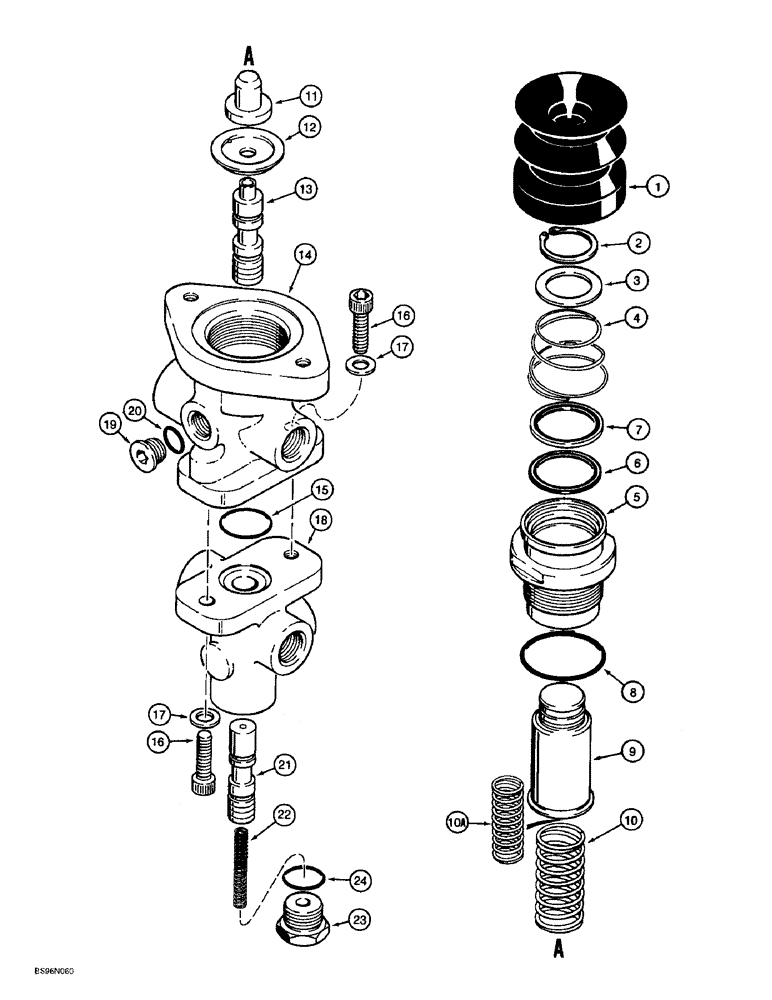 Схема запчастей Case 621B - (7-23C) - BRAKE VALVE (07) - BRAKES