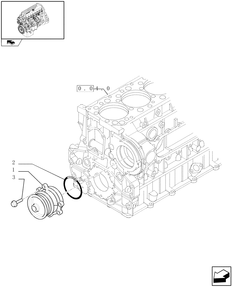 Схема запчастей Case F3AE0684S E908 - (0.32.0) - WATER PUMP & RELATED PARTS (504154377) 