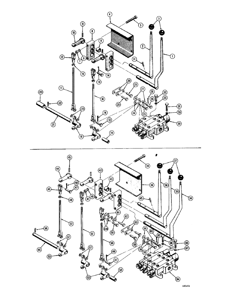 Схема запчастей Case 1000D - (272) - EQUIPMENT CONTROL LEVERS AND VALVES, USED BEFORE TRACTOR SN. 7104771 (05) - UPPERSTRUCTURE CHASSIS