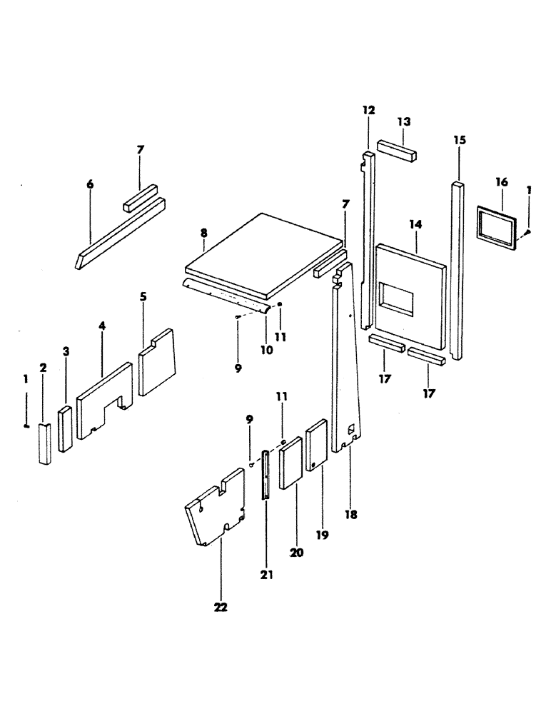 Схема запчастей Case 40YC - (046) - STANDARD CAB INSULATION (05) - UPPERSTRUCTURE CHASSIS