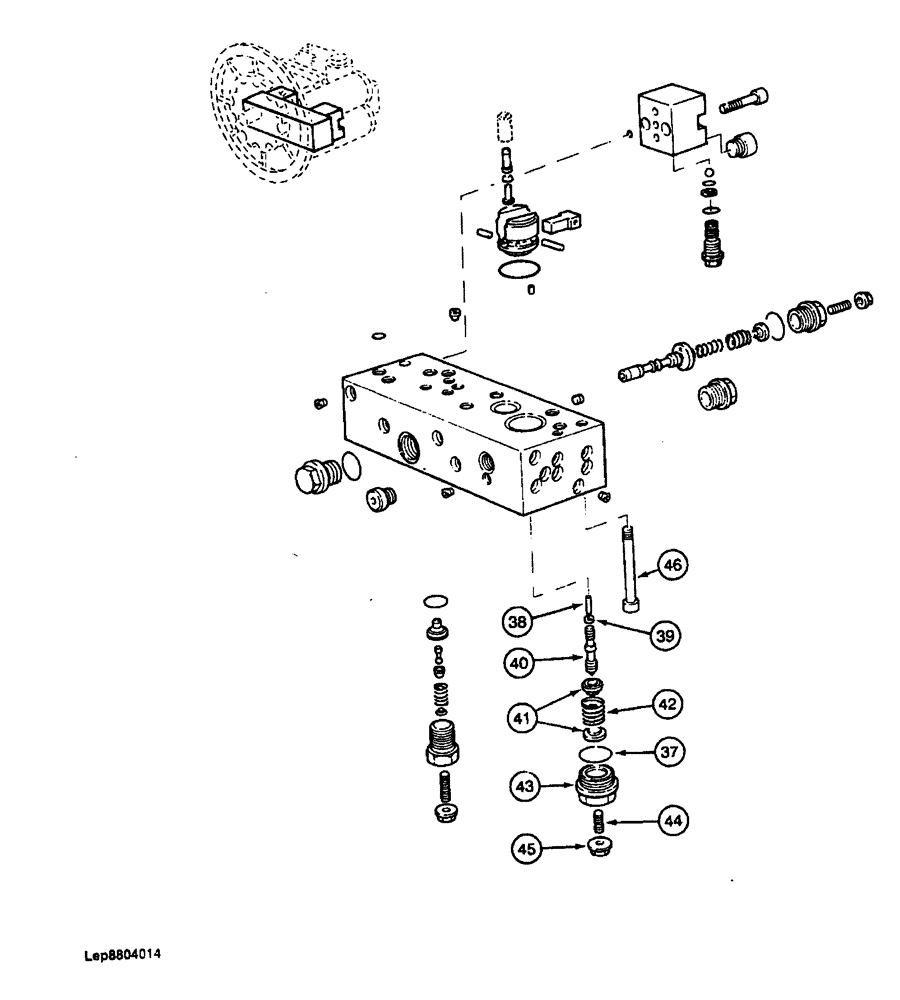 Схема запчастей Case 688 - (8-056) - HIGH PRESSURE HYDRAULIC PUMP (08) - HYDRAULICS