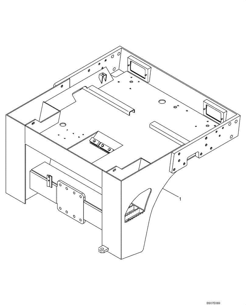 Схема запчастей Case DV202 - (12-60/12[01]) - SIDE FRAMES - REAR (GROUP 60/12) (09) - CHASSIS/ATTACHMENTS