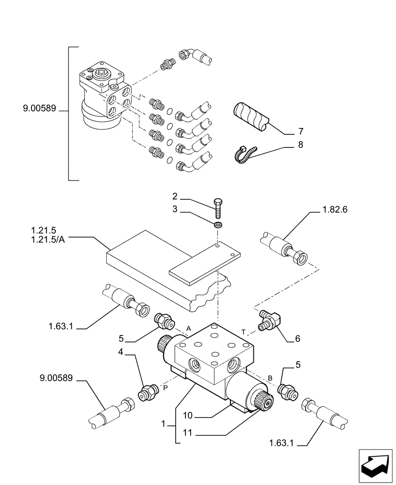 Схема запчастей Case TX742 - (1.63.0[01]) - STEERING SYSTEM (41) - STEERING