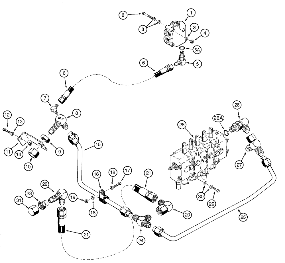 Схема запчастей Case 960 - (08-06) - HYDRAULICS VALVE, PRIORITY (08) - HYDRAULICS