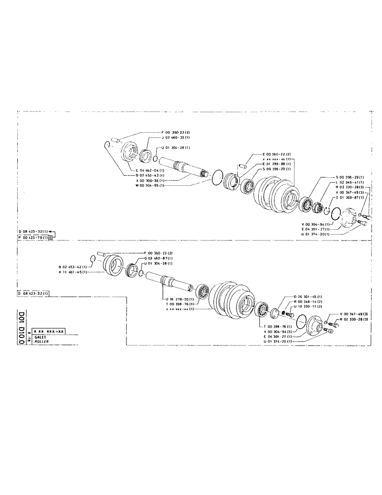 Схема запчастей Case TC45 - (047) - ROLLER 