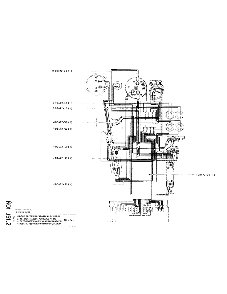 Схема запчастей Case RC200L - (098) - ELECTRICAL CIRCUIT CONTROL PANEL 