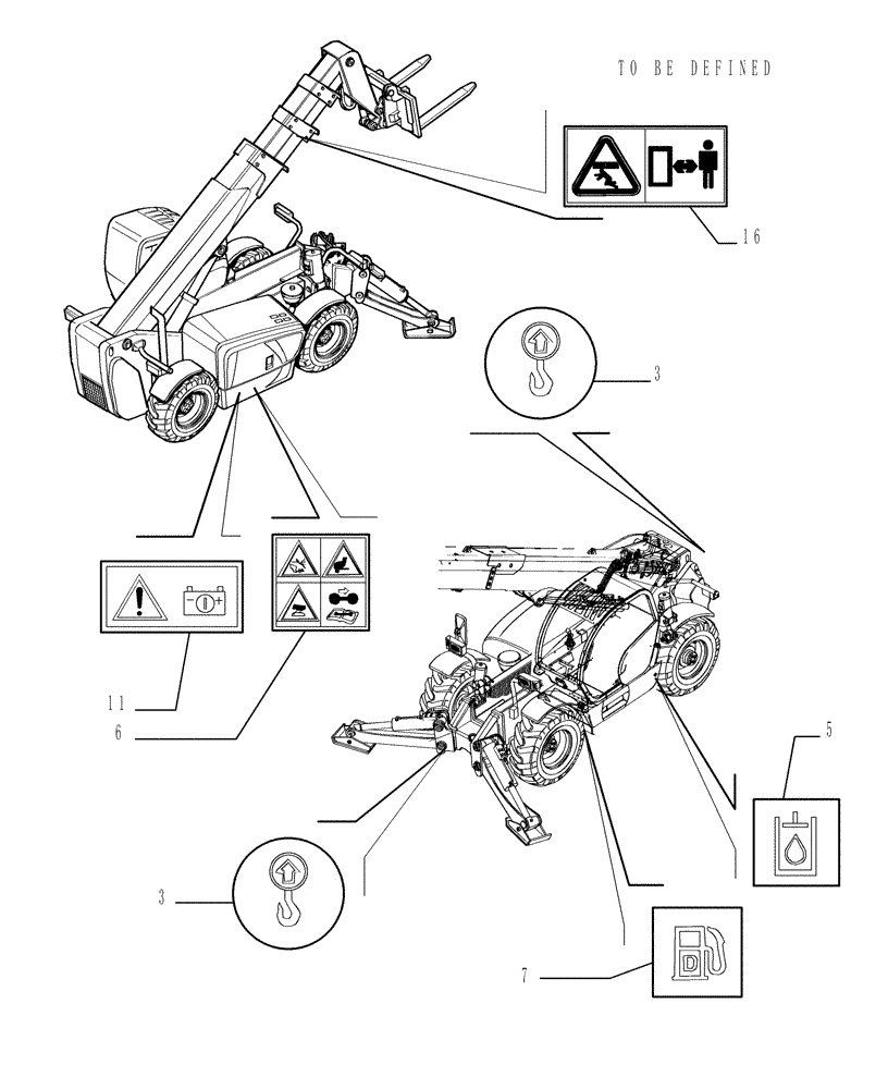 Схема запчастей Case TX842 - (1.98.B[02]) - DECALS - VERSION (03/04) (90) - PLATFORM, CAB, BODYWORK AND DECALS
