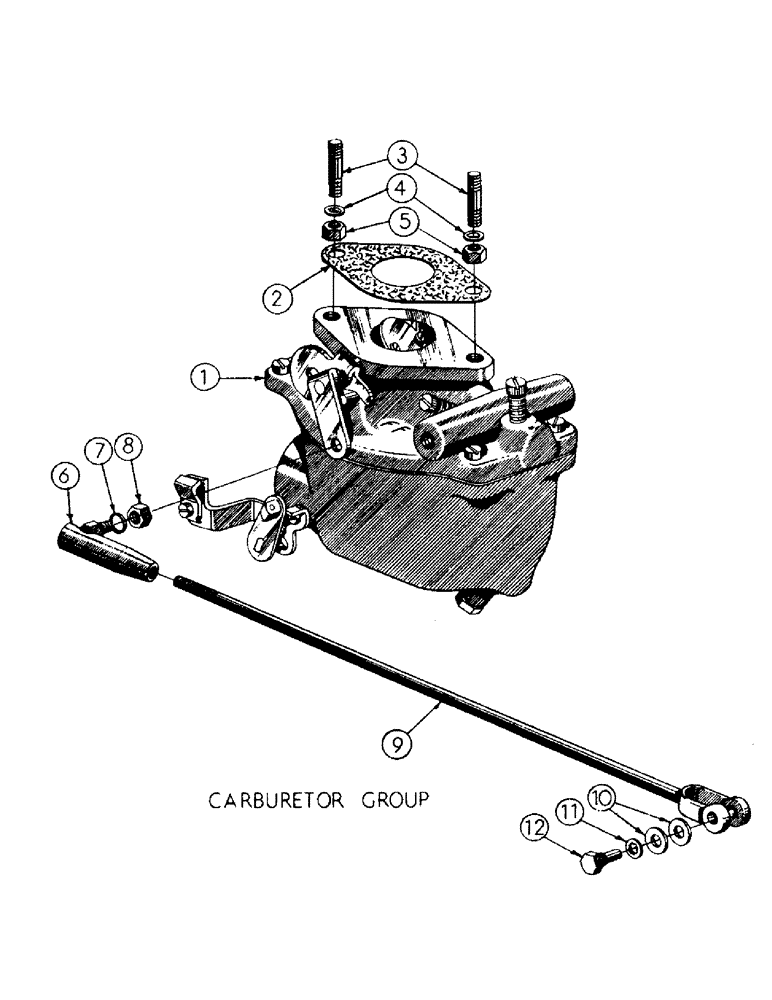 Схема запчастей Case 256 - (015) - CARBURETOR (01) - ENGINE