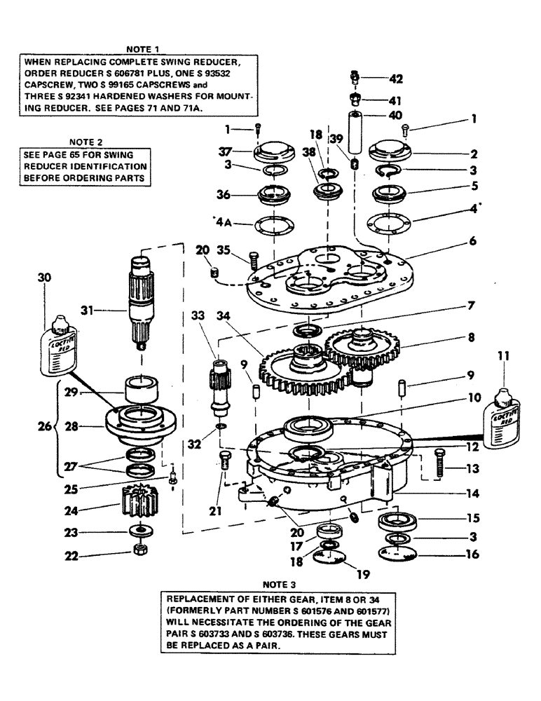 Схема запчастей Case 40YC - (066) - SWING REDUCER, (USED AS ORIGINAL EQUIPMENT) (05) - UPPERSTRUCTURE CHASSIS