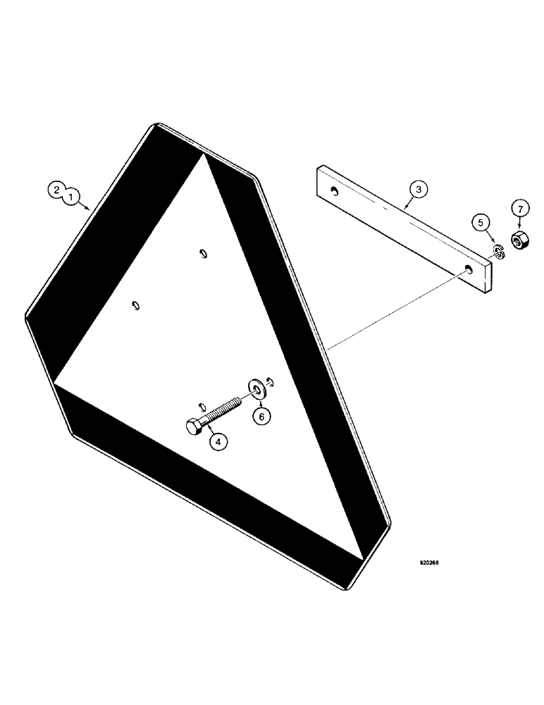 Схема запчастей Case W14 - (650) - SLOW MOVING VEHICLE EMBLEM (09) - CHASSIS/ATTACHMENTS