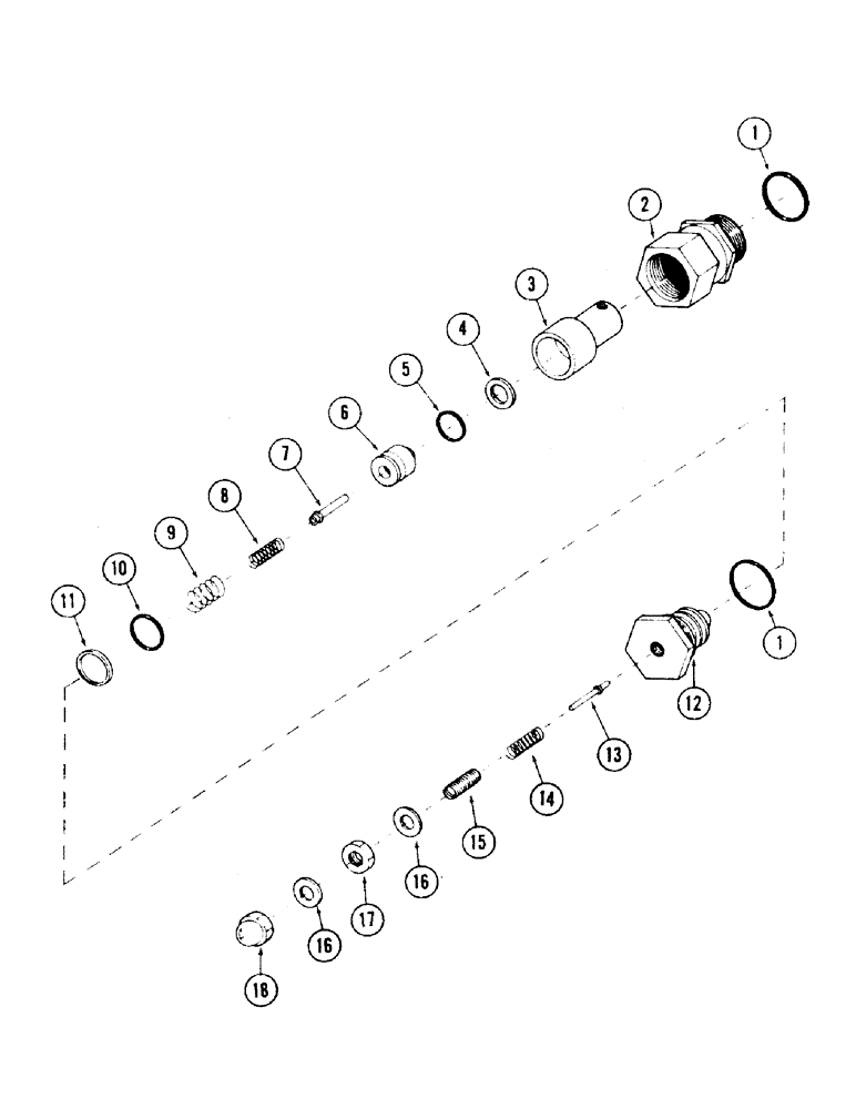 Схема запчастей Case 35 - (202) - PORT RELIEF CARTRIDGE (35) - HYDRAULIC SYSTEMS
