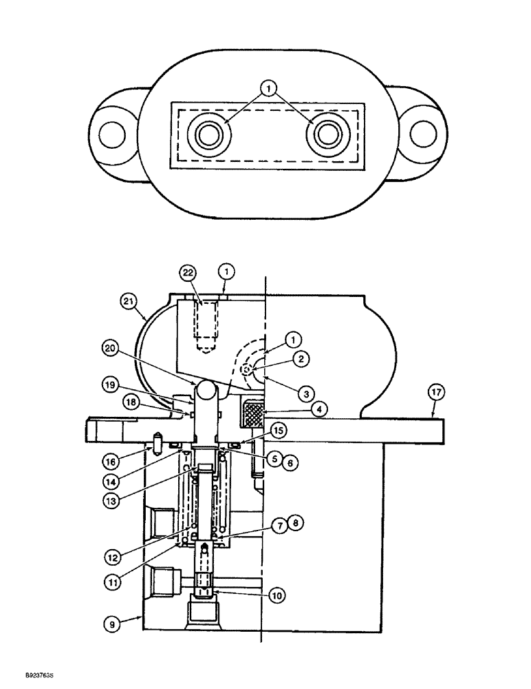 Схема запчастей Case 9060B - (8-134) - 152877A1 REMOTE CONTROL VALVE (08) - HYDRAULICS