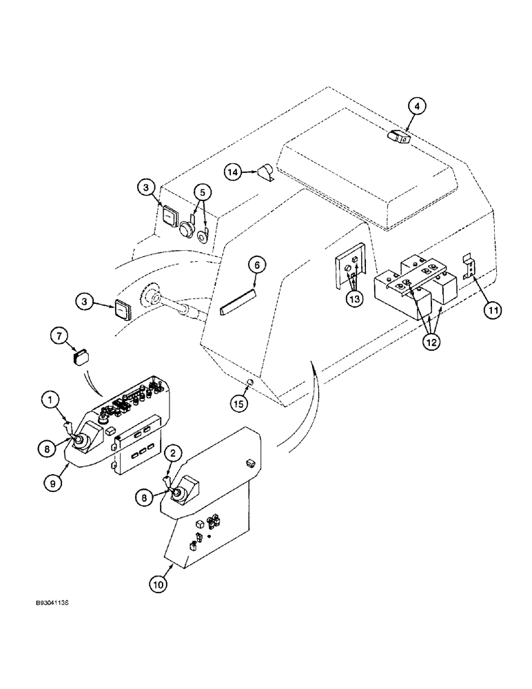 Схема запчастей Case 9060 - (1-12) - PICTORIAL INDEX, BASIC ELECTRICAL COMPONENTS (00) - PICTORIAL INDEX