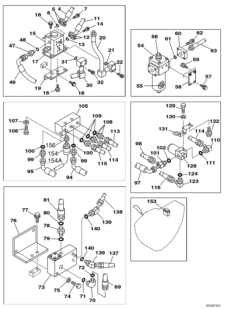 Схема запчастей Case CX160 - (08-42) - HYDRAULICS, AUXILIARY - DOUBLE ACTING CIRCUIT, PEDAL ACTIVATED (DAC0716101 - DAC0716848) (08) - HYDRAULICS