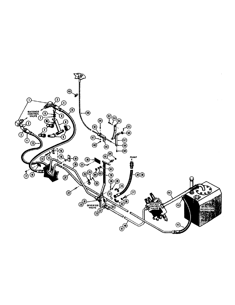 Схема запчастей Case 32 - (16) - BASIC BACKHOE HYDRAULICS, W-7 