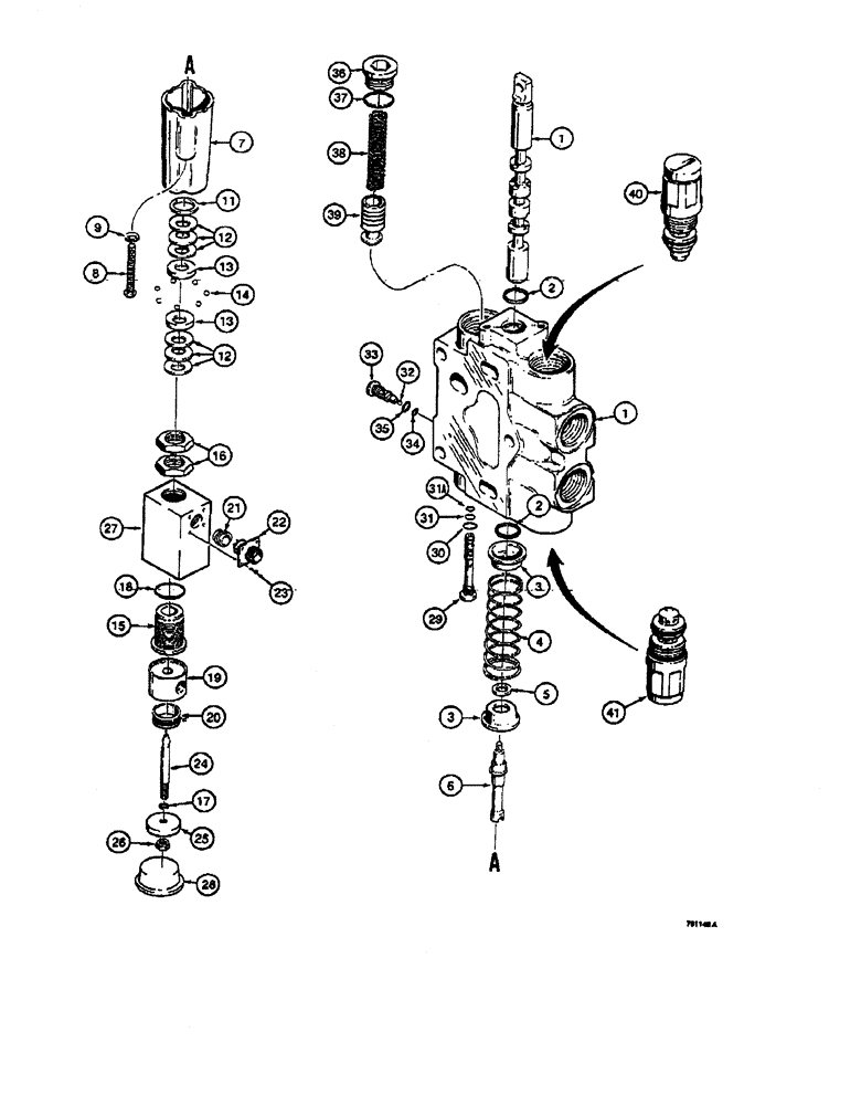 Схема запчастей Case 850C - (268) - D88764 LOADER BUCKET SECTION (07) - HYDRAULIC SYSTEM