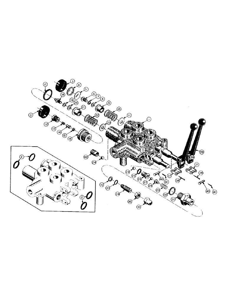 Схема запчастей Case 420B - (16) - 38256 TERRALOADR HYDRAULIC CONTROL VALVE 