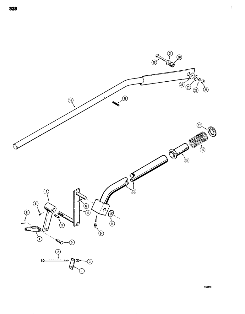Схема запчастей Case 680G - (328) - LOADER CONTROL, ANTI-ROLLBACK PARTS (09) - CHASSIS/ATTACHMENTS
