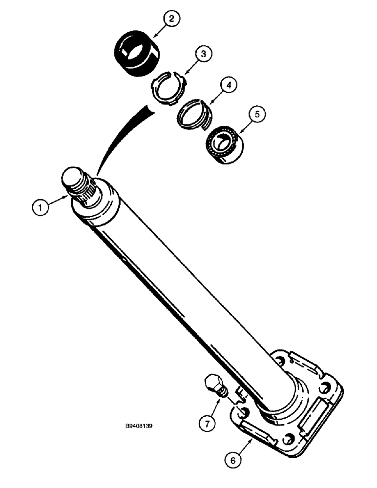 Схема запчастей Case 580L - (5-08) - STEERING COLUMN (05) - STEERING