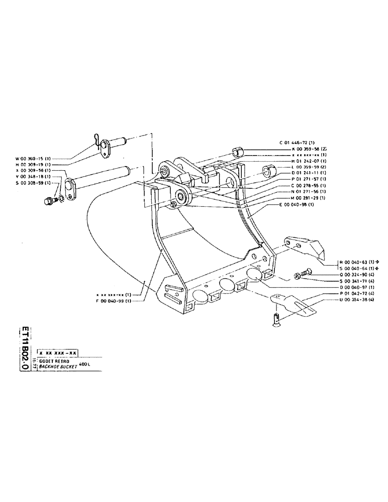 Схема запчастей Case TC45 - (117) - BACKHOE BUCKET 