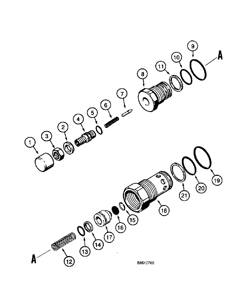 Схема запчастей Case 821B - (8-40) - CIRCUIT RELIEF VALVE - N9469 (08) - HYDRAULICS