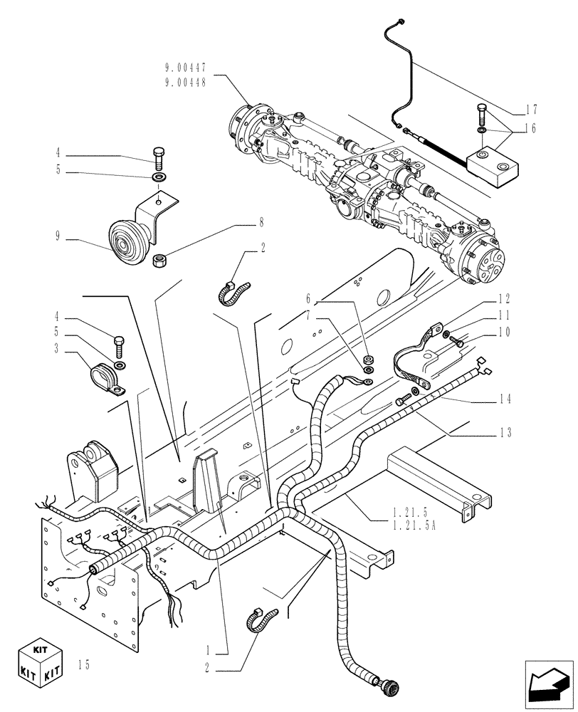 Схема запчастей Case TX742 - (1.75.2[01]) - ELECTRIC COMPONENTS (55) - ELECTRICAL SYSTEMS