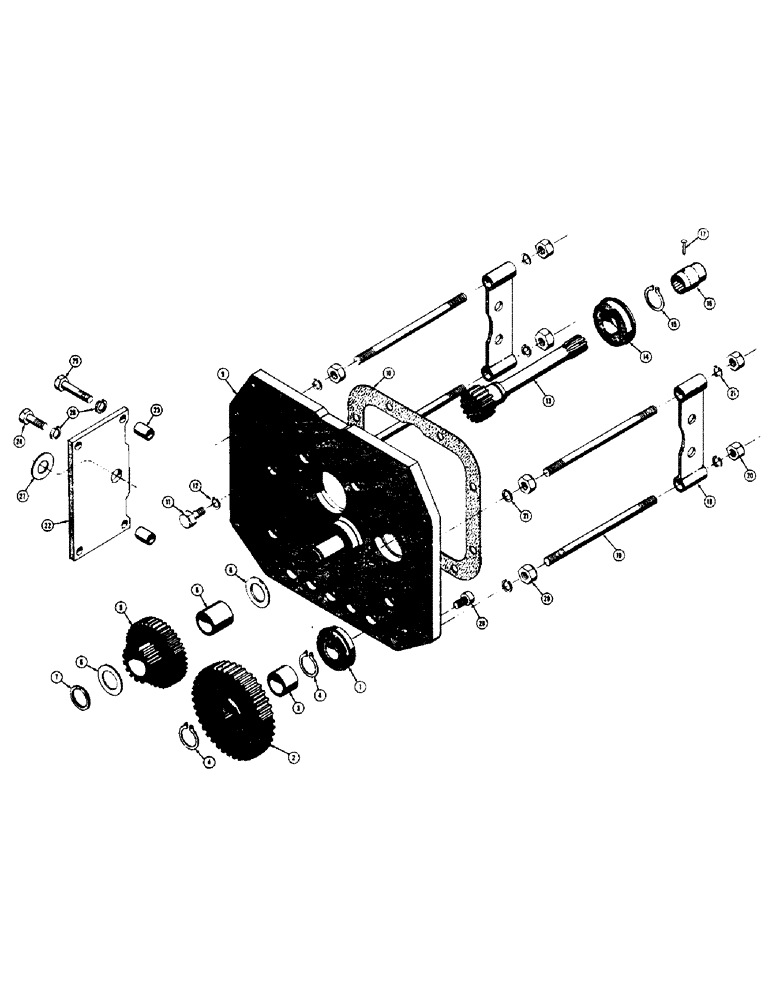 Схема запчастей Case 320 - (230) - C-3 WINCH ADAPTER (WITH FLAT ADAPTER PLATE) (18) - ATTACHMENT ACCESSORIES