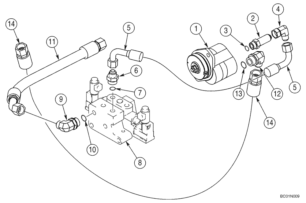 Схема запчастей Case 85XT - (08-16) - HYDRAULICS, ATTACHMENT - HIGH FLOW, GEAR (08) - HYDRAULICS