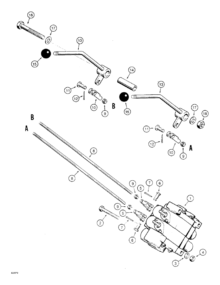 Схема запчастей Case W4 - (176) - FORKLIFT CONTROLS (09) - CHASSIS/ATTACHMENTS