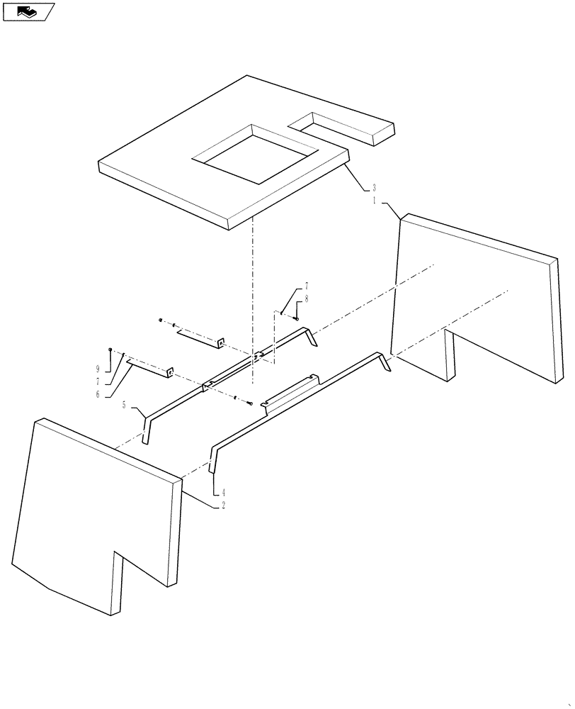 Схема запчастей Case 521F - (90.100.01) - ENHANCED NOISE SUPRESSION (90) - PLATFORM, CAB, BODYWORK AND DECALS
