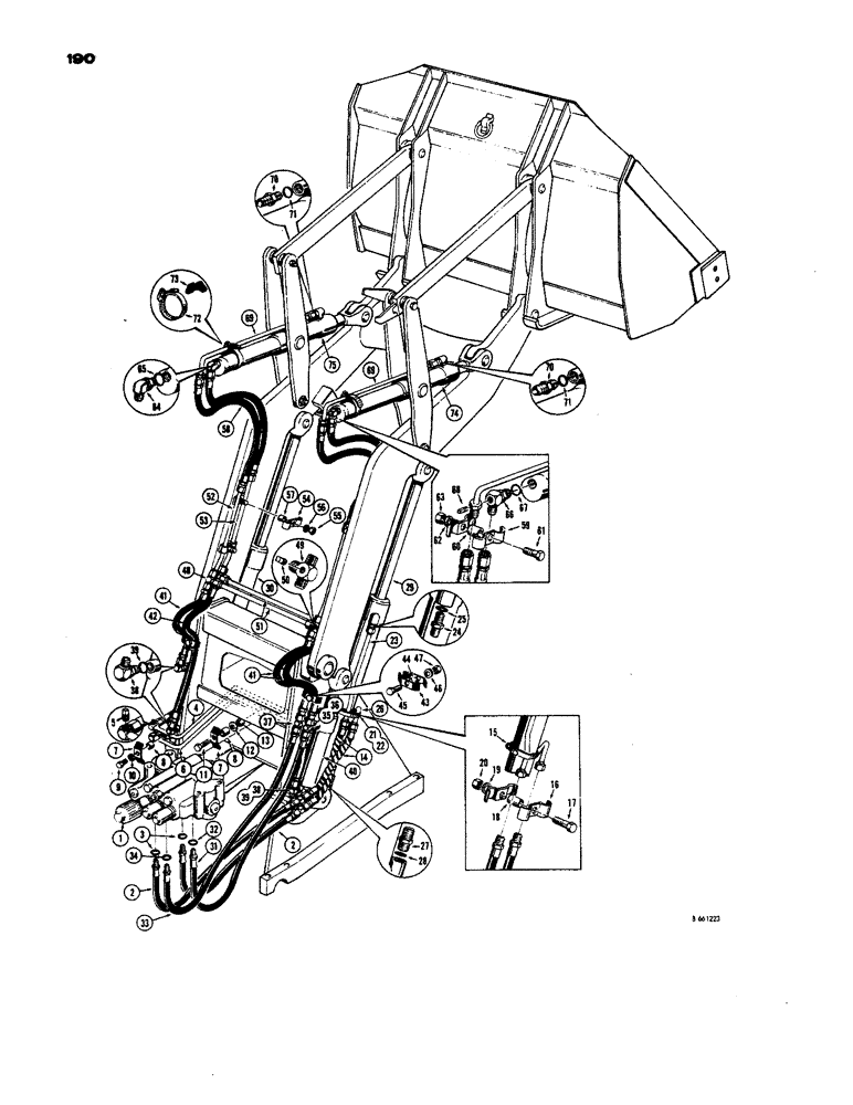 Схема запчастей Case 450 - (190) - LOADER HYDRAULICS (07) - HYDRAULIC SYSTEM
