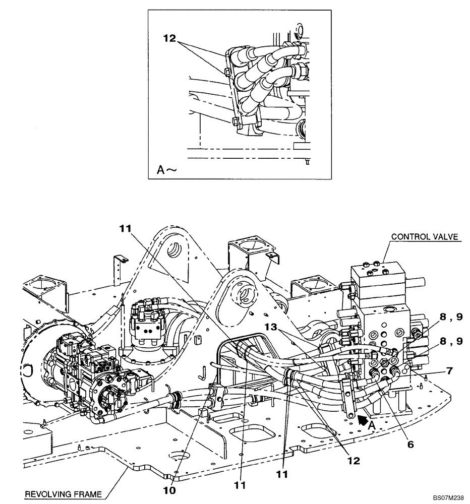 Схема запчастей Case CX135SR - (08-41) - HYDRAULICS - TRAVEL (08) - HYDRAULICS