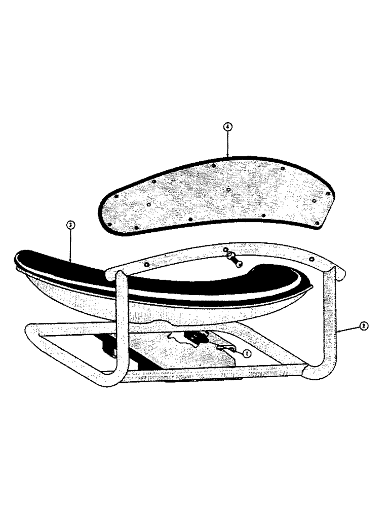 Схема запчастей Case 420B - (33) - DELUXE PAN FOR EASY RIDE SEAT 